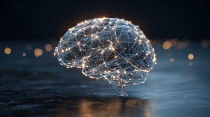Illuminating the Mind: A luminous depiction of the human brain, showcasing intricate neural networks ablaze with interconnectedness and cognitive processes.