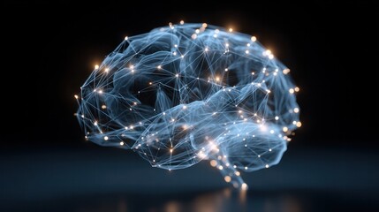 Brain Connectivity: An intricate, digital rendering of a human brain illuminated with glowing neural connections, embodying the complexities of thought and the wonders of scientific advancement.