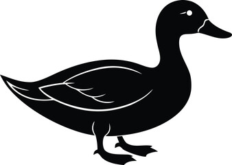 Duck icon silhouette vector illustrations