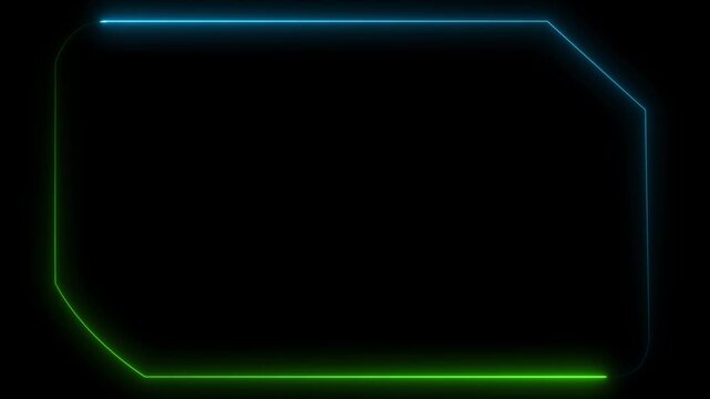 Futuristic digital HUD cyber frame technology for video overlay templates.