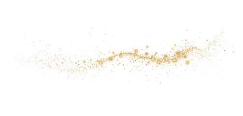 Abstract Shiny Gold Glitter design element. Gold Glitter Dust and Stars. Glitter Trail. For New Year, Merry Christmas, Birthday and Wedding greeting card and invitation. Luxury Background design