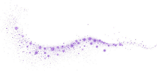 Abstract Shiny Purpl Gold Glitter design element. Gold Glitter Dust and Stars. Glitter Trail. For New Year, Merry Christmas, Birthday and Wedding greeting card and invitation. Luxury Background design