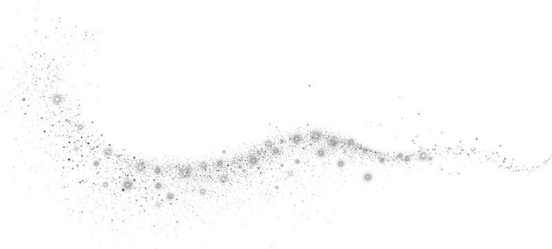 Abstract Shiny SilverGold Glitter design element. Whine Gold Glitter Dust and Stars. Glitter Trail. For New Year, Merry Christmas, Birthday and Wedding greeting card 