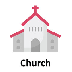 Church Vector icon which can easily modify or edit