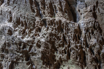 Rock formation inside the Heilong bridge at Wulong Karst Geological Park, Chongqing.