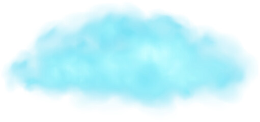 Realistic Cloud, Smoke or Fog. Fluffy Cloudscape. Color Overlay Transparent Cloud.