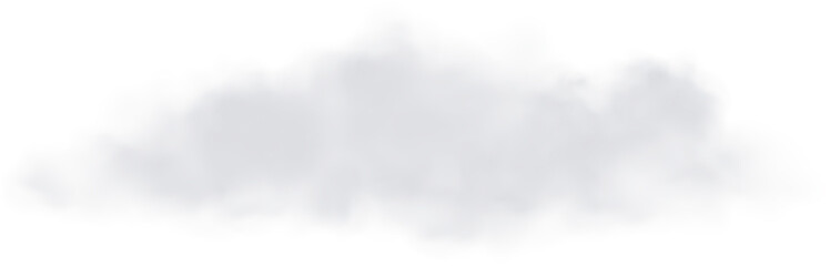 Realistic Cloud, Smoke or Fog. Fluffy Cloudscape. Color Overlay Transparent Cloud.