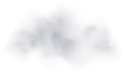 Realistic Cloud, Smoke or Fog. Fluffy Cloudscape. Color Overlay Transparent Cloud.