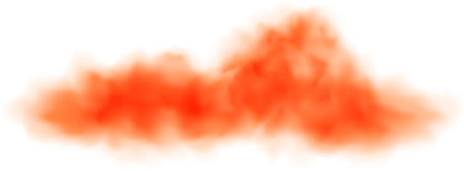 Realistic Cloud, Smoke or Fog. Fluffy Cloudscape. Color Overlay Transparent Cloud.
