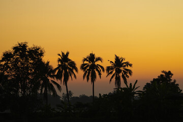 sunset over the mountain