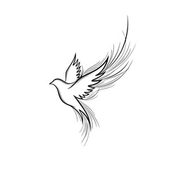 Obraz premium vector illustration of a bird