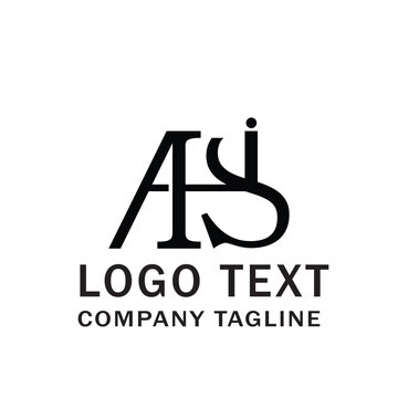 ahs or ahsi  letter logo design