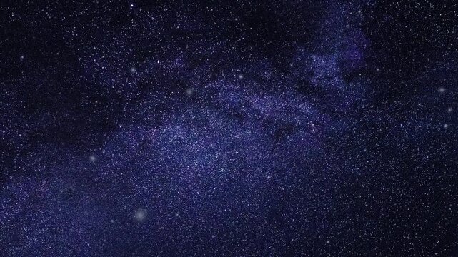 Deep Starfield Space Background with Milky Way Dust and Subtle Cosmic Motion