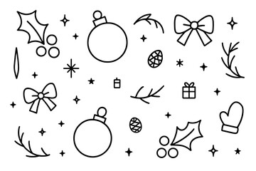 Fun holiday-themed patterns featuring ornaments, bows, and festive decorations with a playful and whimsical touch