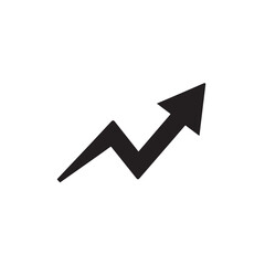 Growth Arrow Icon – Upward Trend, Progress Increase Vector Symbol