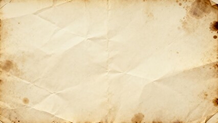 Aged vintage cream paper texture with coffee stains and subtle wrinkles