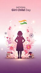 Fototapeta premium Strength & Education for Every Girl