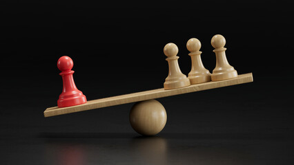 Red Pawn vs Three Beige: Representing Proportional Influence