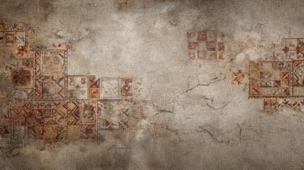 Classical greco roman mosaic artwork detailed photorealistic design for historical decor and study