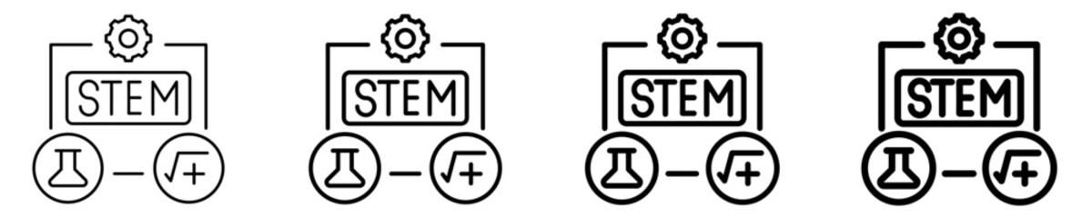 Stem Icon Set Different Style Collection