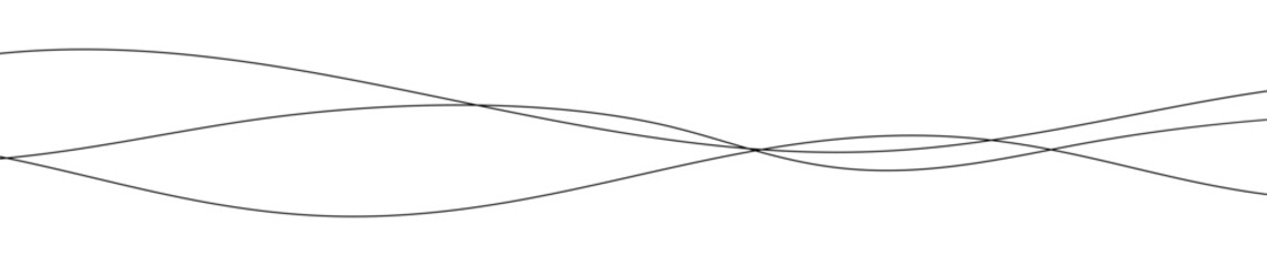 Thin curved wavy lines