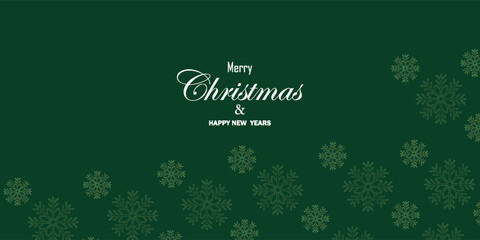 Hand painting winter green snowflake pattern. vector illustration