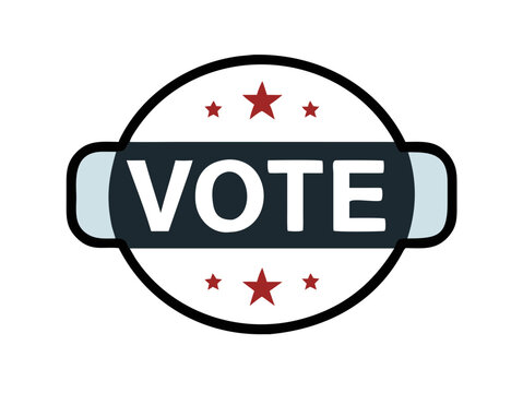 Vote sticker with stars