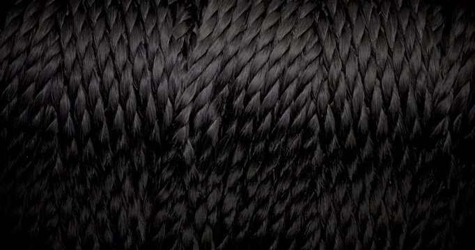 Seamless Woven Texture Background Loop. Texture of Dark rough twine. 