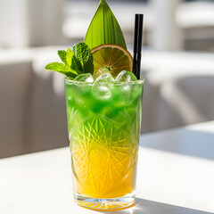 mojito cocktail with lime