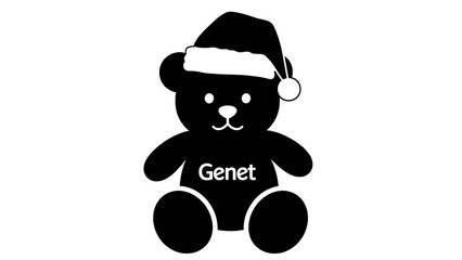 Fototapeta premium Teddy bear wearing Santa hat isolated on a transparent background 6