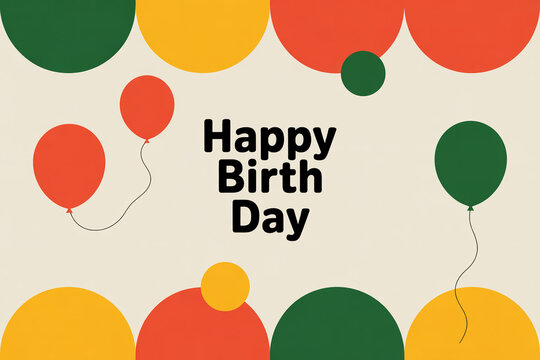 Colorful balloons celebrate a happy birthday in festive fun