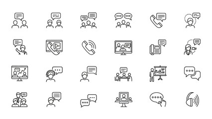 Business web icons set collection illustration design pattern with people symbol sign vector arrows for internet computer travel