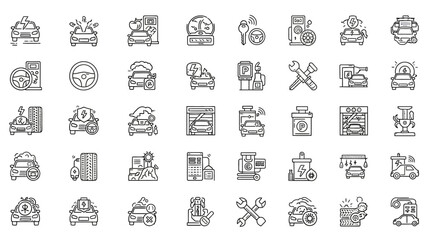 Business web icons set collection illustration design pattern with people symbol sign vector arrows for internet computer travel