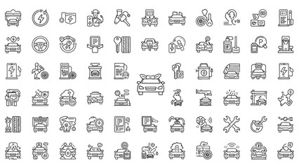 Business web icons set collection illustration design pattern with people symbol sign vector arrows for internet computer travel