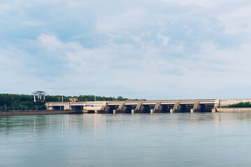 Obraz premium Greifenstein Danube Hydropower Plant in Lower Austria