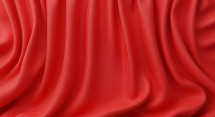 Obraz premium Luxurious Red Fabric Drape Background for Elegant Designs and Festive Creations