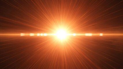 Bright light explosion in dark space