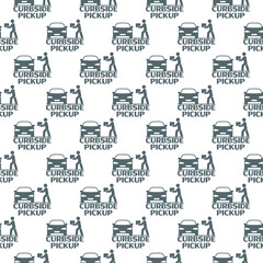 Obraz premium Order pickup seamless pattern isolated on white background