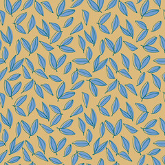 Seamless pattern with hand drawn meadow bold flowers. Floral Block Prints inspired by printmaking in Christmas color combinations