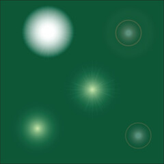 Abstract green background with round light blue bubbles and a shiny vector design illustration