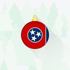 Tennessee State Flag Christmas Decoration.