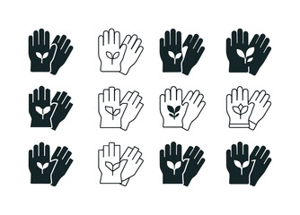 Fototapeta premium Gardener Icon Set. Gardener. Icon set. Set Logo of gardener: gar