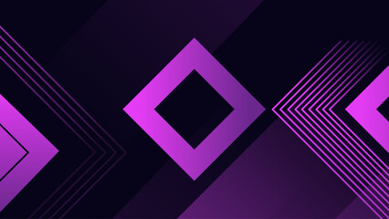 Purple geometric abstract background with neon gradient lines