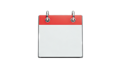 Blank Calendar Isolated on White Background