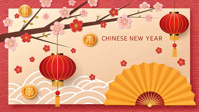 Chinese New Year poster and template