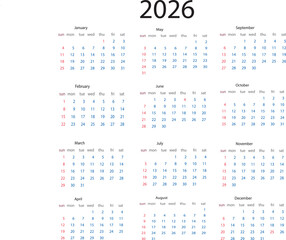 vector illustrator of  calendar  design