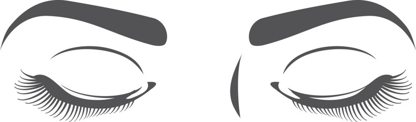 The image is of a woman s eyes with long lashes