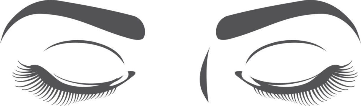 The image is of a woman s eyes with long lashes