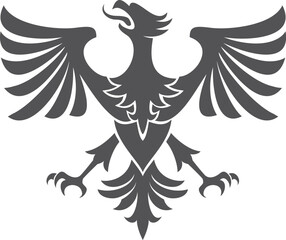 A black and white bird with a red beak and orange feathers