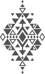 Obraz premium A black and white design with triangles and diamonds